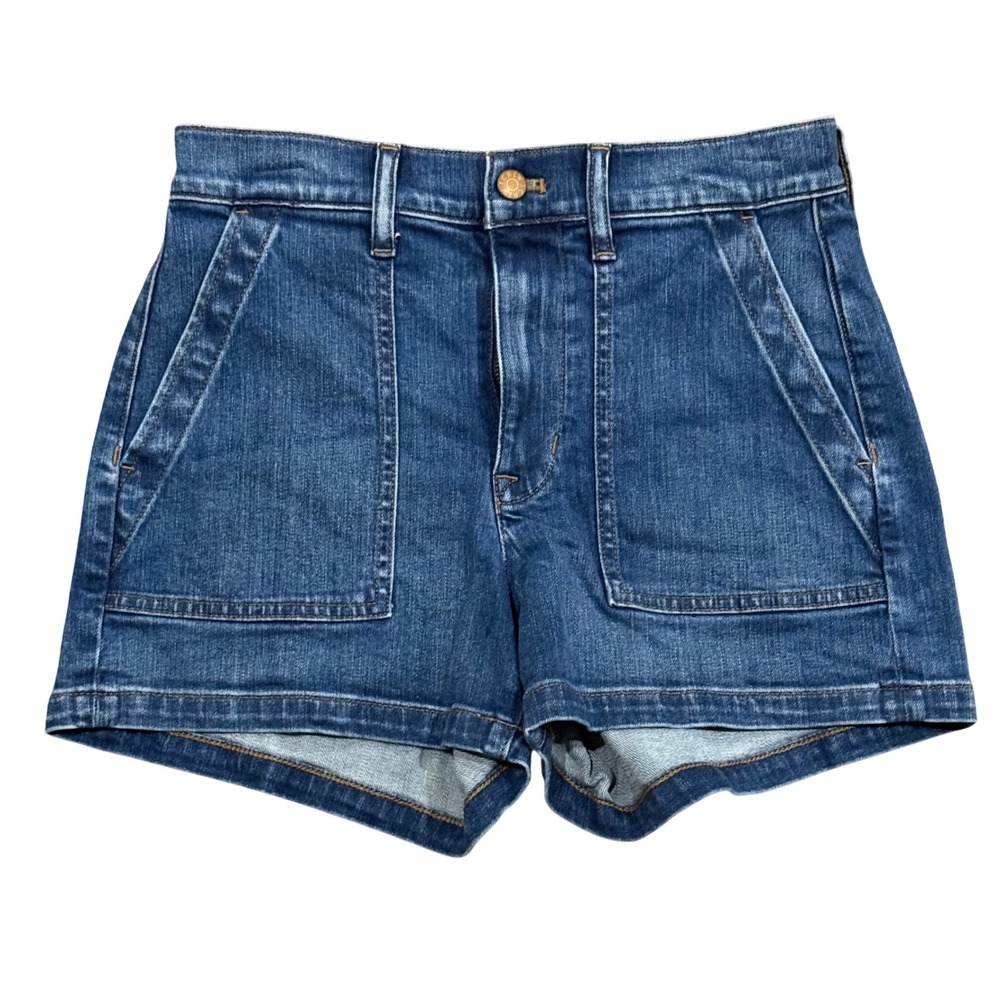 J.Crew Women High Rise Denim Shorts Medium Wash Blue Size 25